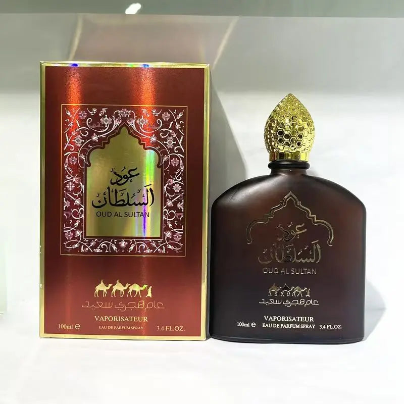 100ML 3.4FL.OZ Oud Al Sultan Arabian Perfume Unisex Strong Fruity Floral Fragrance Eau De Parfum Long Lasting for Women & Men