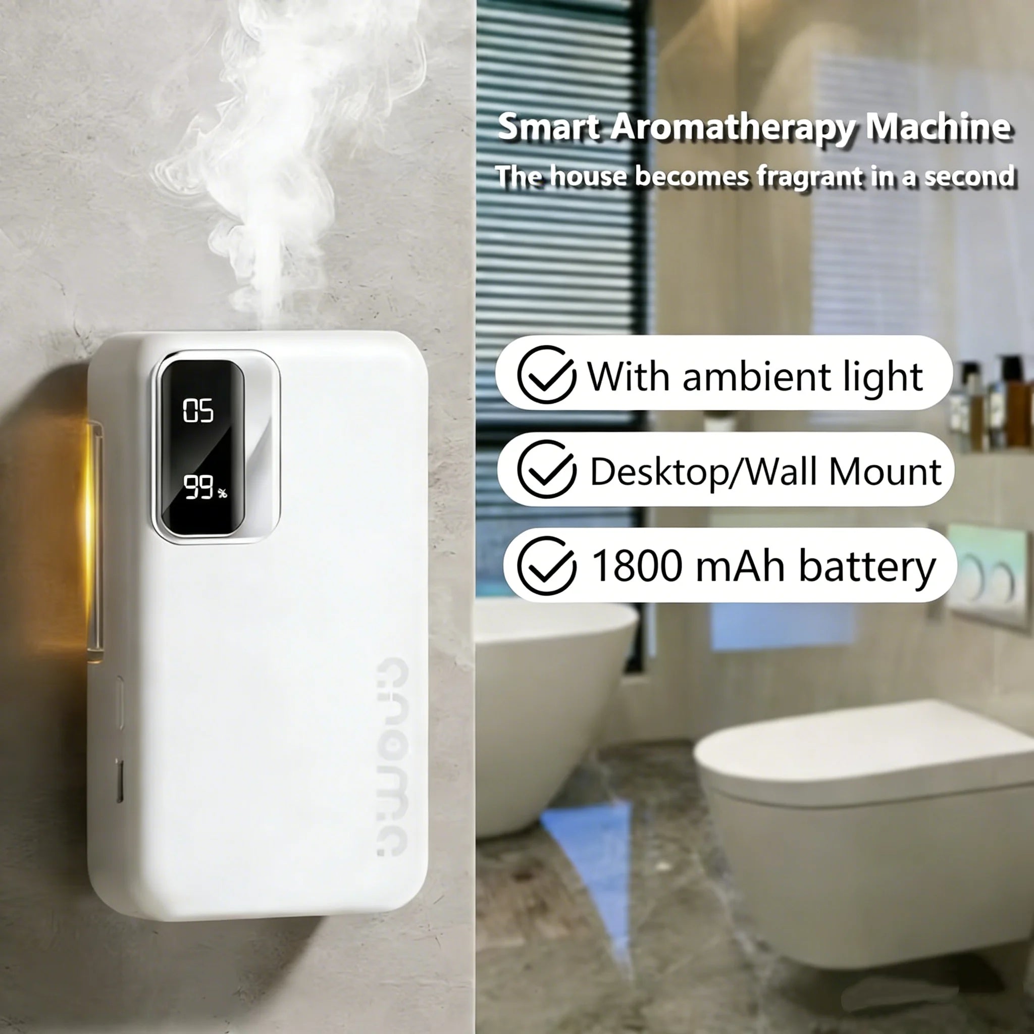 Automatic Spray Aromatherapy Diffuser Smart Sensor USB Desktop Air Freshener Essential Oil Perfume Machine For Home Bathroom