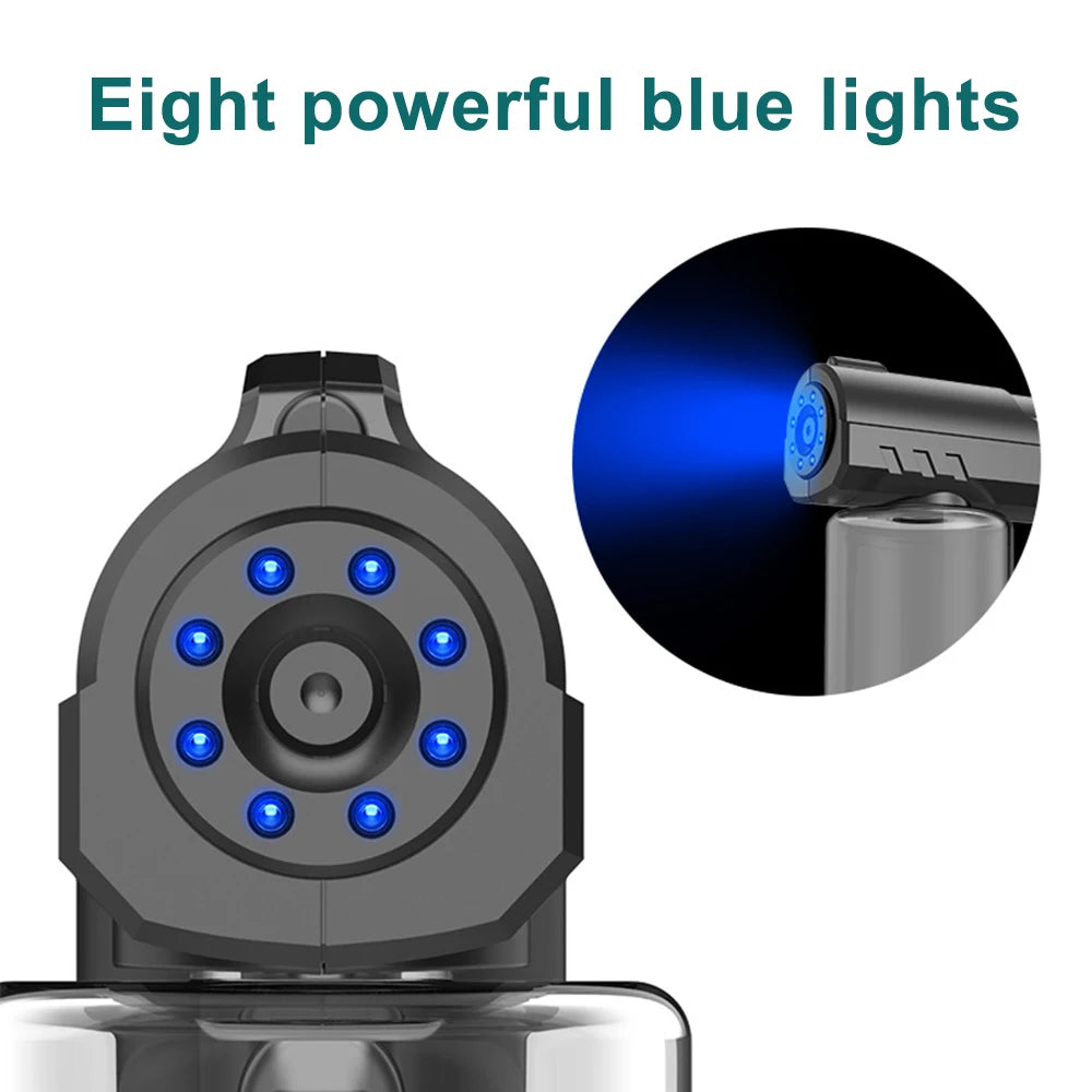 280ML Wireless Electric Sanitizer Sprayer USB Nano Blue Light Steam Spray Gun Disinfectant Fogger Machine Garden Atomizer Tool